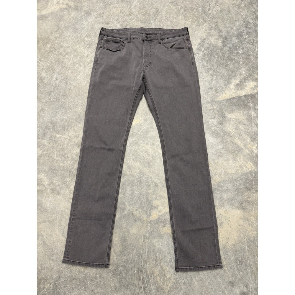 True Classic Jeans Men's 36x30 Medium Gray Stretch Straight Leg Slim Fit EUC